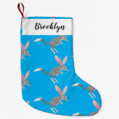 Cute happy Australian bilby cartoon Kleine Kerstsok (Voorkant)