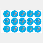 Cute happy Australian bilby cartoon Labels (Vel)