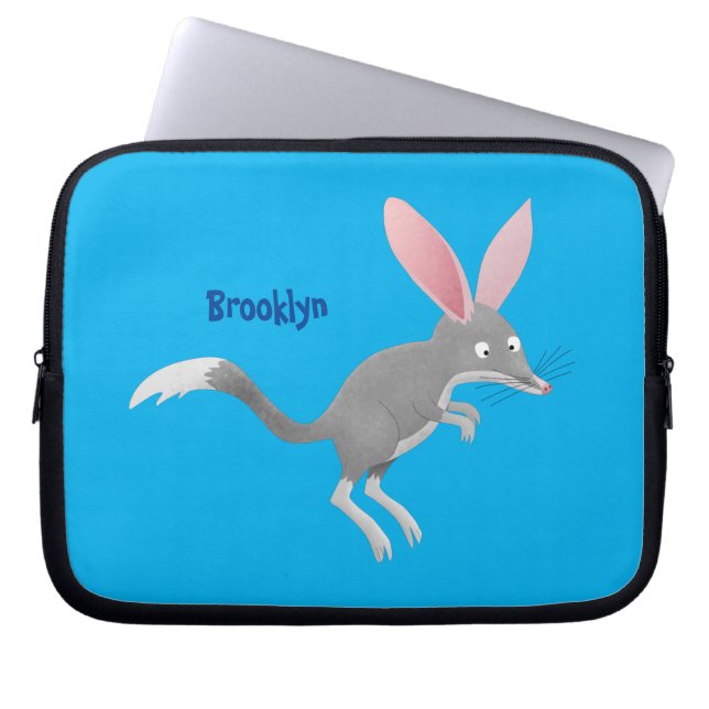 Cute happy Australian bilby cartoon Laptop Sleeve (Voorkant)
