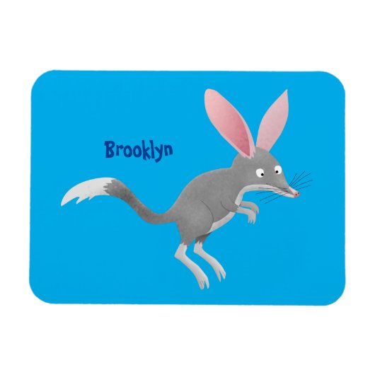 Cute happy Australian bilby cartoon Magneet (Horizontaal)
