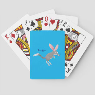 Cute happy Australian bilby cartoon Pokerkaarten