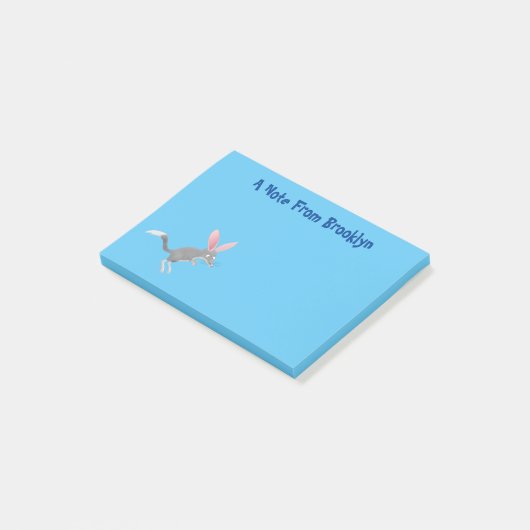 Cute happy Australian bilby cartoon Post-it® Notes (Schuin)