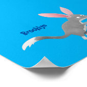 Cute happy Australian bilby cartoon Poster (Hoek)