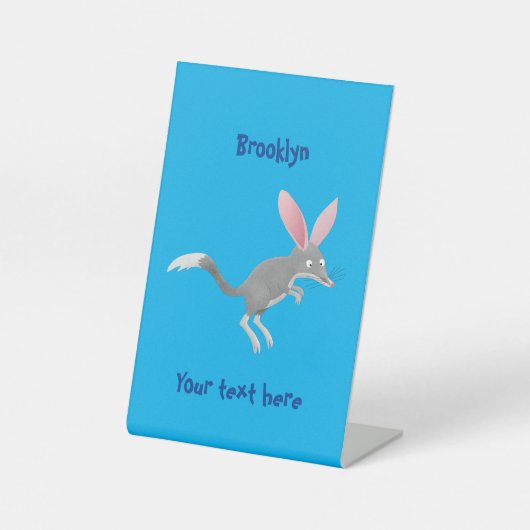 Cute happy Australian bilby cartoon Reclamebord Met Voetstuk (Voorkant)