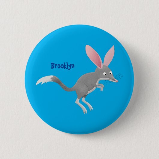 Cute happy Australian bilby cartoon Ronde Button 5,7 Cm (Voorkant)
