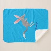 Cute happy Australian bilby cartoon Sherpa Deken (Voorkant (horizontaal))