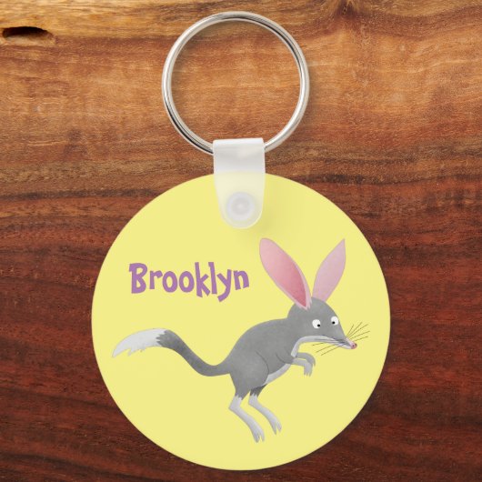 Cute happy Australian bilby cartoon Sleutelhanger (Voorkant)