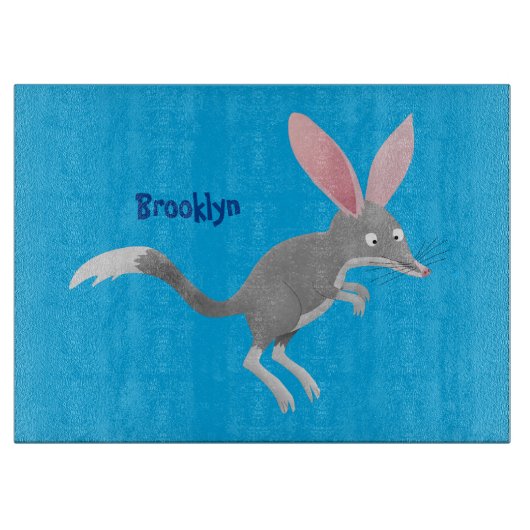 Cute happy Australian bilby cartoon Snijplank (Voorkant)