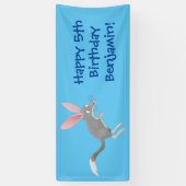 Cute happy Australian bilby cartoon Spandoek (Verticaal)