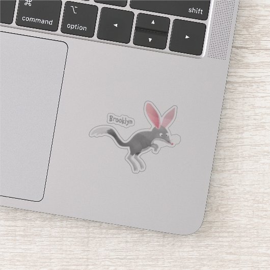 Cute happy Australian bilby cartoon Sticker (Detail)