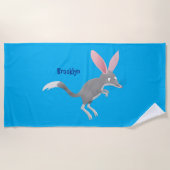 Cute happy Australian bilby cartoon Strandlaken (Voorkant)