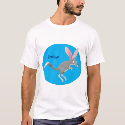 Cute happy Australian bilby cartoon T-shirt (Voorkant)