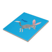 Cute happy Australian bilby cartoon Tegeltje (Zijkant)