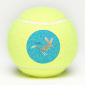 Cute happy Australian bilby cartoon Tennisballen (Achterkant)