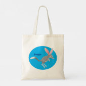 Cute happy Australian bilby cartoon Tote Bag (Achterkant)