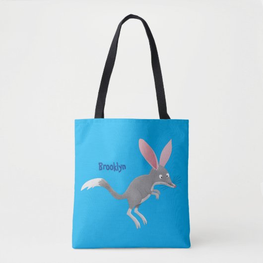 Cute happy Australian bilby cartoon Tote Bag (Voorkant)
