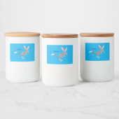 Cute happy Australian bilby cartoon Voedselcontainer Etiket (Flessen)