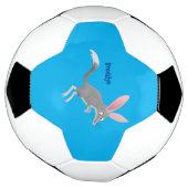 Cute happy Australian bilby cartoon Voetbal (Gedraaid)