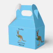 Cute happy Australian kangaroo illustratie Bedankdoosjes (Achterkant)