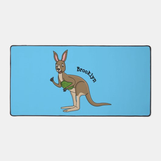 Cute happy Australian kangaroo illustratie Bureaumat (Voorkant)