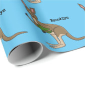 Cute happy Australian kangaroo illustratie Cadeaupapier (Rol Hoek)