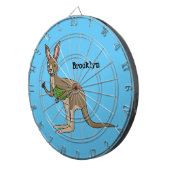 Cute happy Australian kangaroo illustratie Dartbord (Voorkant Rechts)