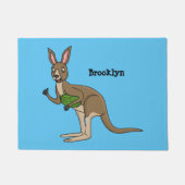 Cute happy Australian kangaroo illustratie Deurmat (Voorkant)
