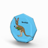 Cute happy Australian kangaroo illustratie Fotoblokken (Rechts)