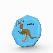 Cute happy Australian kangaroo illustratie Fotoblokken (Links)