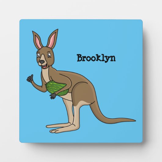 Cute happy Australian kangaroo illustratie Fotoplaat (Voorkant)