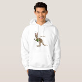 Cute happy Australian kangaroo illustratie Hoodie (Voorkant volledig)