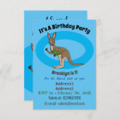 Cute happy Australian kangaroo illustratie Kaart (Voorkant / Achterkant)