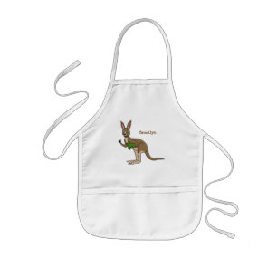 Cute happy Australian kangaroo illustratie Kinder Schort