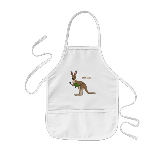 Cute happy Australian kangaroo illustratie Kinder Schort (Voorkant)