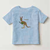 Cute happy Australian kangaroo illustratie Kinder Shirts (Voorkant)