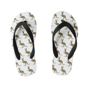 Cute happy Australian kangaroo illustratie Kinder Teenslippers