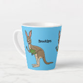Cute happy Australian kangaroo illustratie Latte Mok (Linkerhoek)