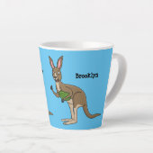Cute happy Australian kangaroo illustratie Latte Mok (Rechterhoek)