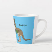 Cute happy Australian kangaroo illustratie Latte Mok (Rechts)