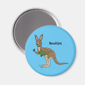 Cute happy Australian kangaroo illustratie Magneet (Voorkant / Achterkant)