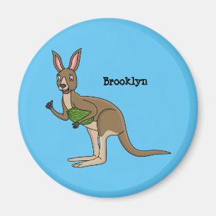 Cute happy Australian kangaroo illustratie Magneet