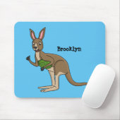 Cute happy Australian kangaroo illustratie Muismat (Met muis)