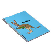 Cute happy Australian kangaroo illustratie Notitieboek (Rechterzijde)