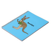 Cute happy Australian kangaroo illustratie Notitieboek (Linkerzijde)