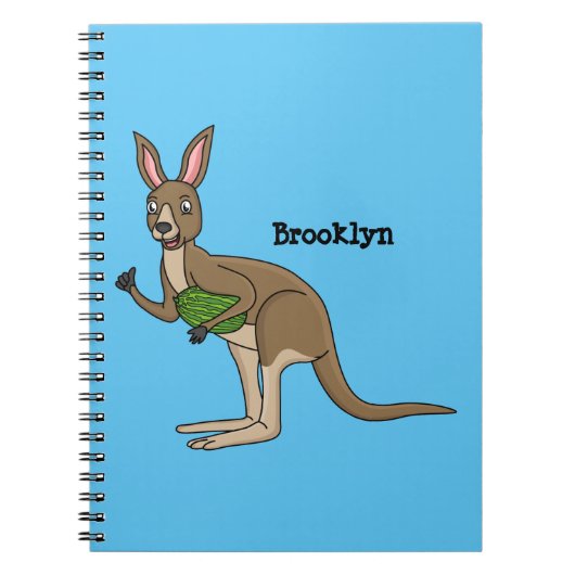Cute happy Australian kangaroo illustratie Notitieboek (Voorkant)