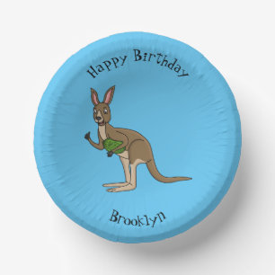 Cute happy Australian kangaroo illustratie Papieren Kommen