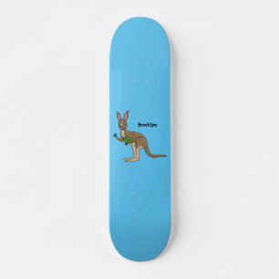Cute happy Australian kangaroo illustratie Persoonlijk Skateboard
