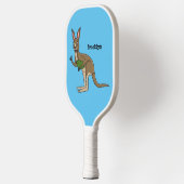 Cute happy Australian kangaroo illustratie Pickleball Paddle (Links)