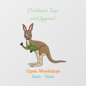 Cute happy Australian kangaroo illustratie Raamsticker (Vel)