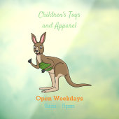 Cute happy Australian kangaroo illustratie Raamsticker (Vel 3)